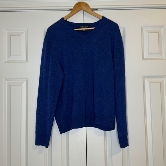 The Men’s Store Bloomingdales Blue Cashmere Sweater L - Picture 1 of 8